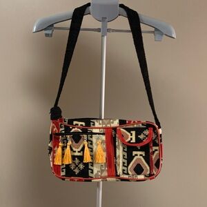 Stylish Black and Red Patterned Women's Bag / Purse One of a Kind New
